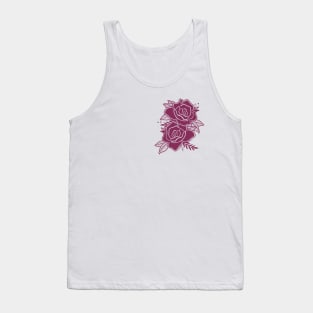 Purple Trad Roses Tank Top